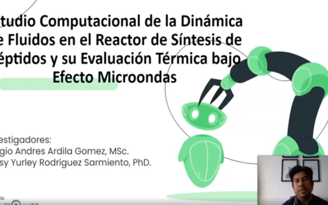 Sergio A. Ardila G.  Estudio computacional de la dinámica de fluidos en el reactor de síntesis de péptidos y su evaluación térmica bajo efecto microondas.