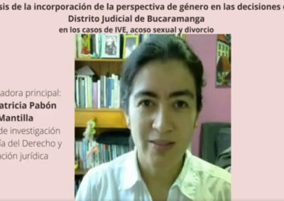 Ana P. Pabón M.  Análisis de la incorporación de la perspectiva de género en las decisiones del distrito judicial de Bucaramanga en los casos de ive, acoso sexual y divorcio.