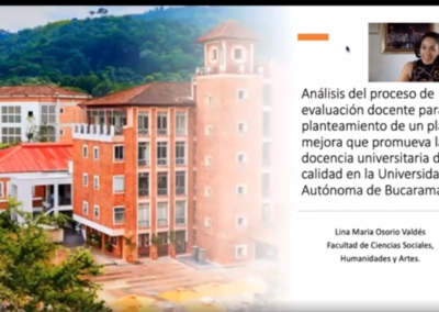 Lina M. Osorio V.  Análisis del proceso de evaluación docente para el planteamiento de un plan de mejora que promueva la docencia universitaria de calidad en la Universidad Autónoma de Bucaramanga