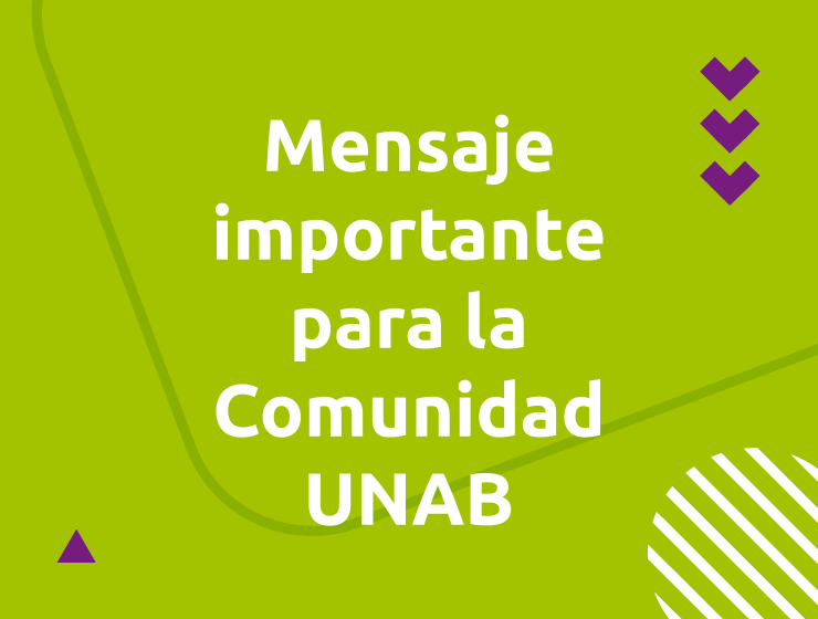 Mensaje importante para la comunidad UNAB