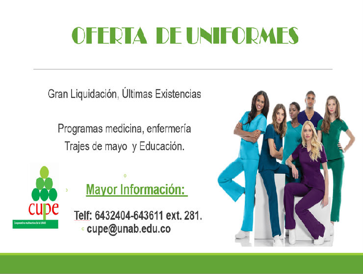 Oferta de uniformes