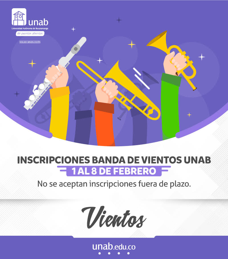 Banda de Vientos UNAB busca nuevos integrantes