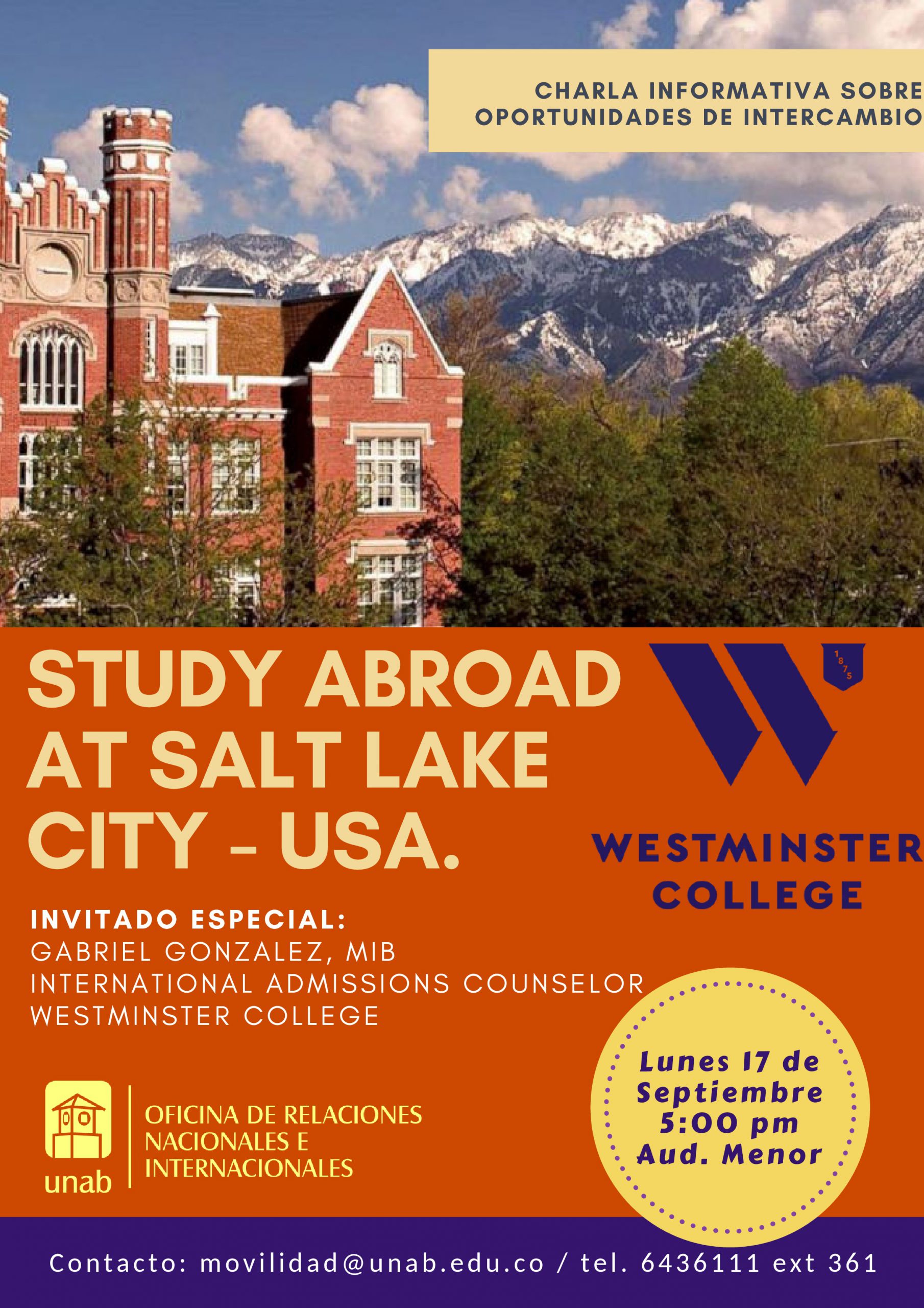 Charla de intercambio – Westminster College