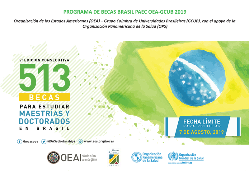 Convocatoria sobre becas para estudiar en Brasil