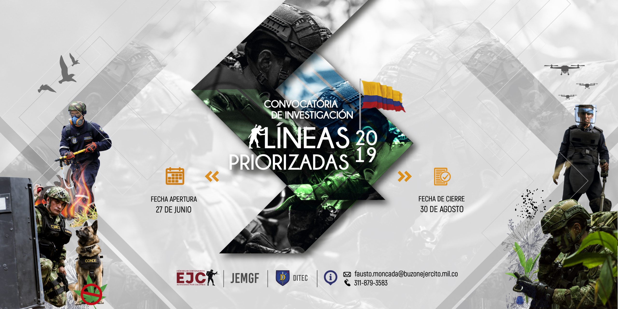 Convocatoria de Investigación Científica y Desarrollo Tecnológico Ejercito Nacional