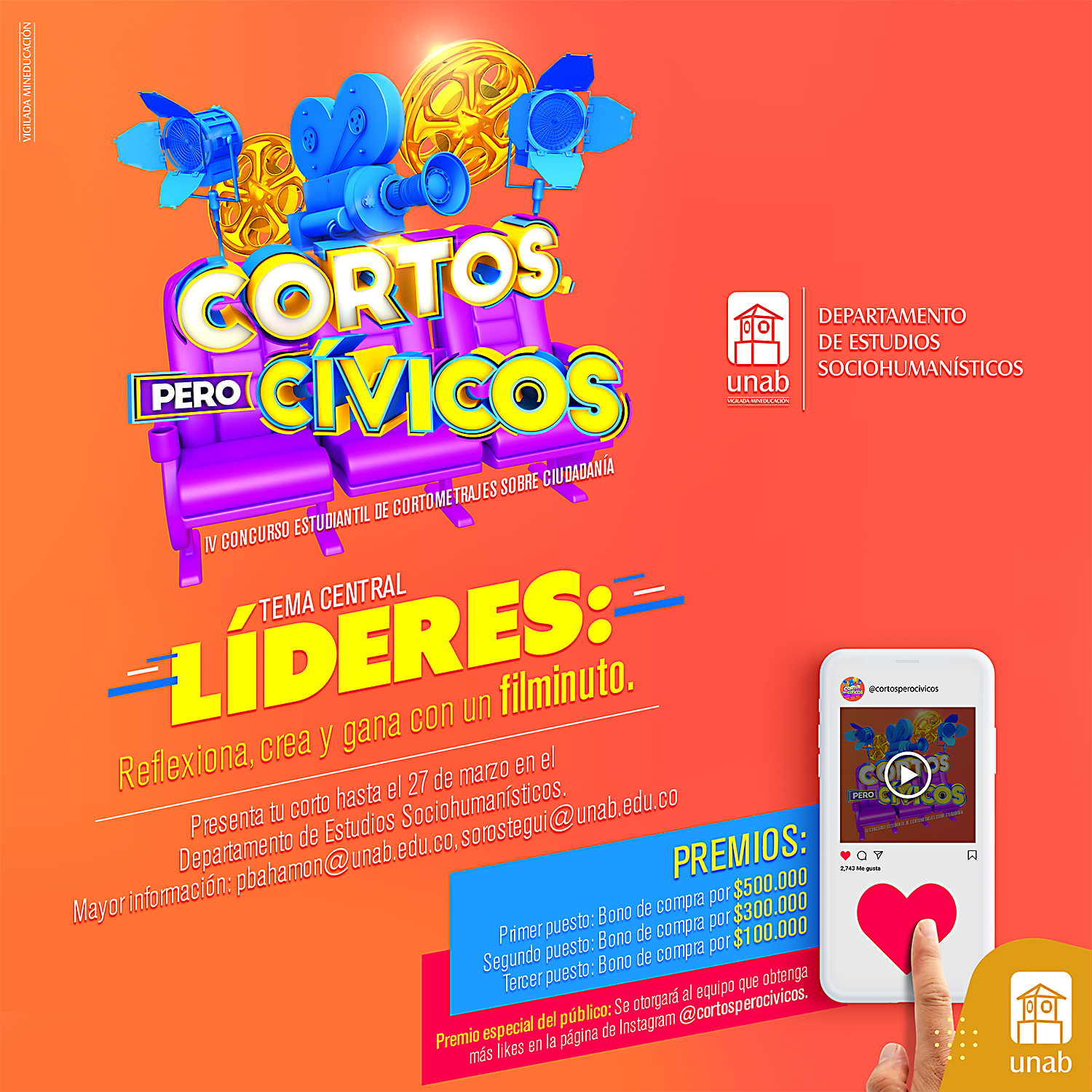 IV versión del concurso Diálogos Ciudadanos, Cortos pero Cívicos