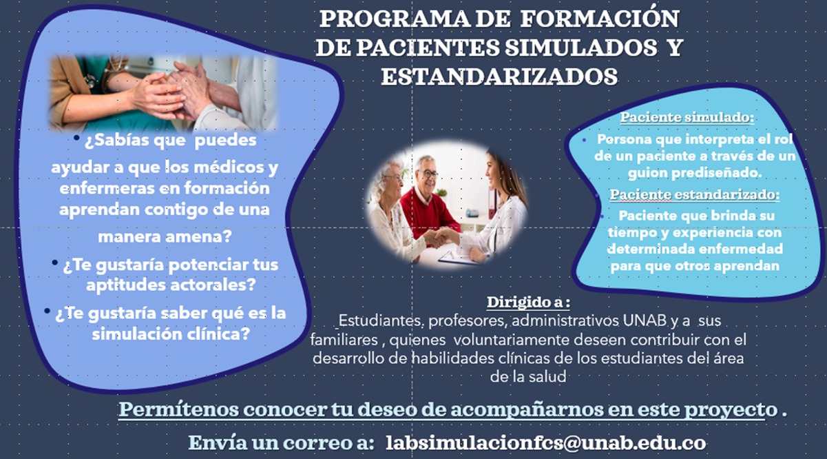 Programa de formación de pacientes simulados y estandarizados
