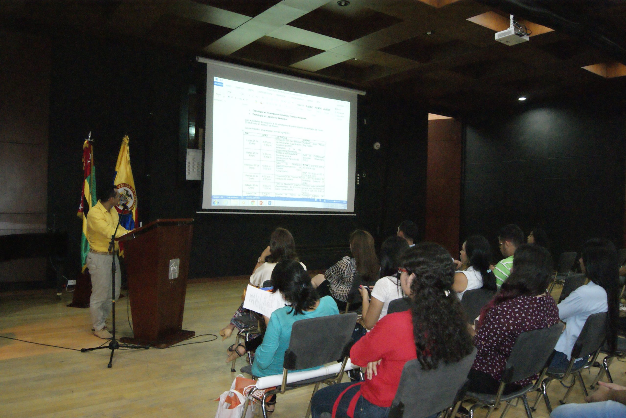 Inducción estudiantes de la Facultad de Estudios Técnicos y Tecnológicos