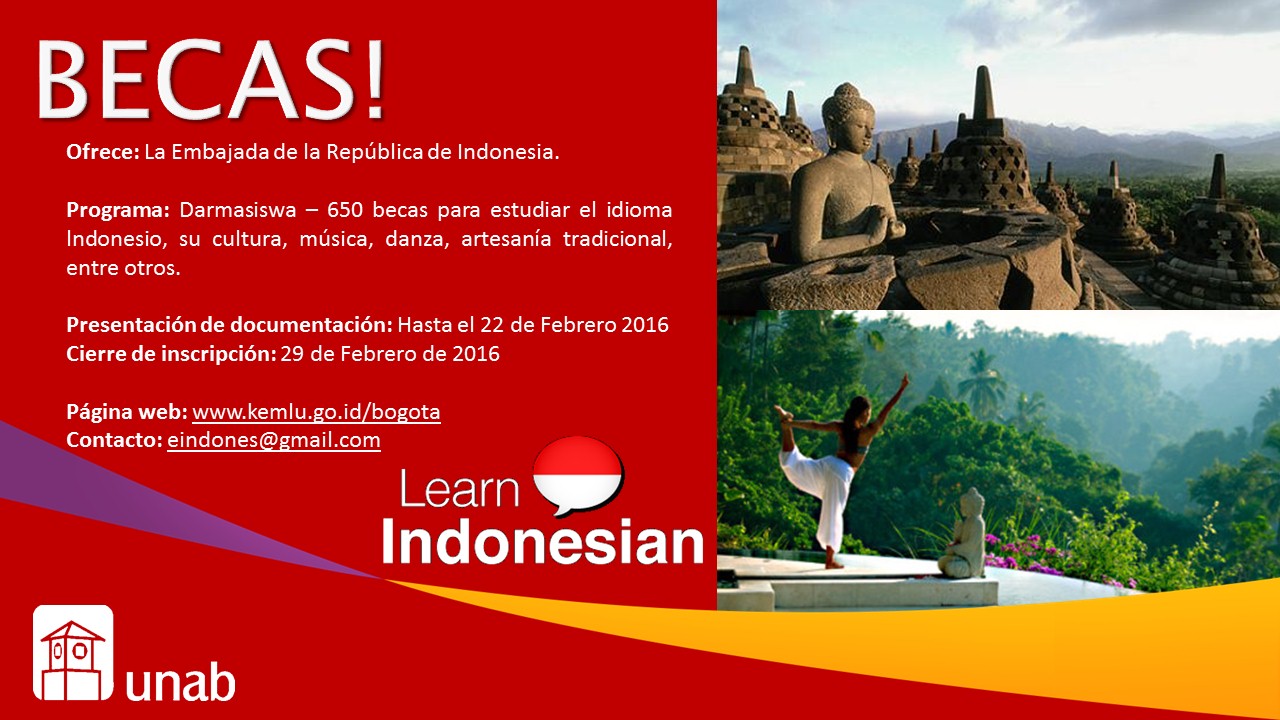 Becas para estudios de idiomas, maestrías y doctorados en Indonesia y China