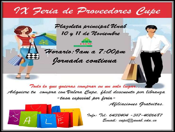 Ven y disfruta de nuestra IX Feria de proveedores Cupe