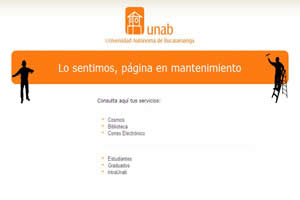 Sitios Web en mantenimiento