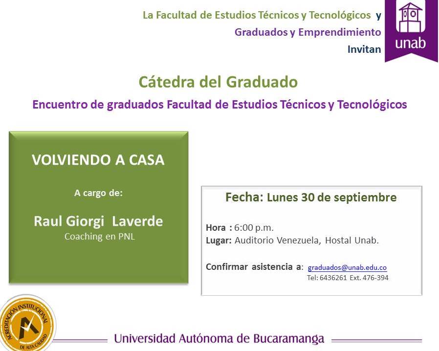 Cátedra del Graduado Facultad Estudios Técnicos y Tecnológicos