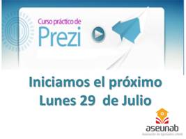 Taller práctico de PREZI .Próximo Lunes 29 de Julio.