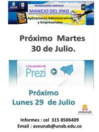 Próxima semana en ASEUNAB. ¿Ya se inscribió?