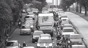 El calvario en la autopista de Floridablanca.
