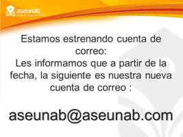 Nueva cuenta de correo en ASEUNAB