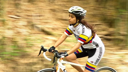 Una ciclista de gran corazón