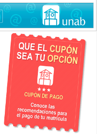 Pague con cupón de consignación UNAB