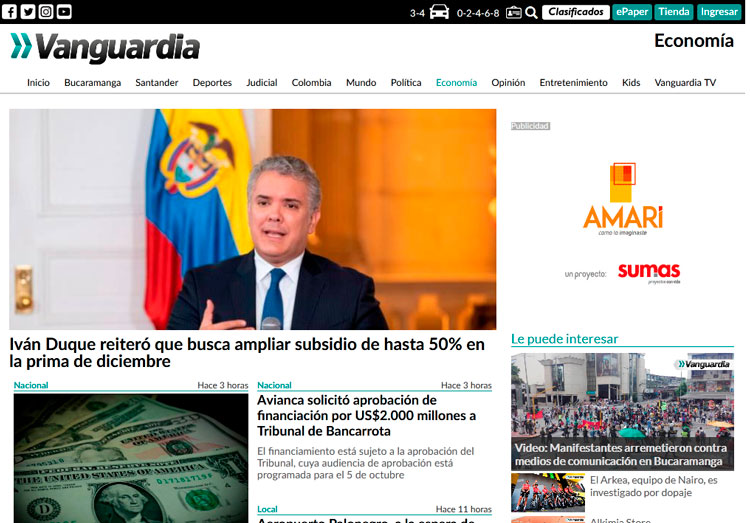 La fuentes oficiales con un 62% seguidos por los expertos con un 24%, predominan en la información económica de Vanguardia