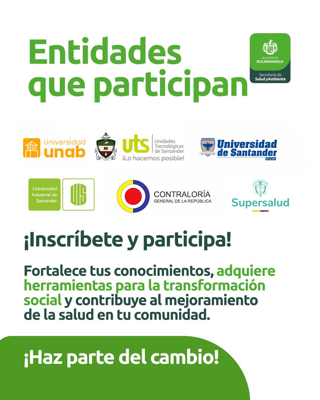 La UNAB forma más de mil veedores en salud con aliados nacionales y locales